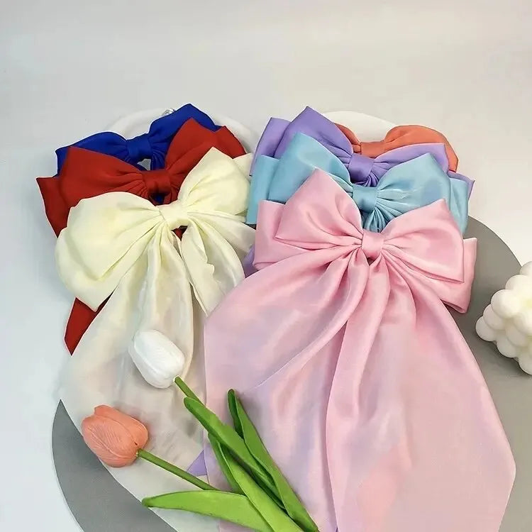 Large Bowknot Satin Hairpin