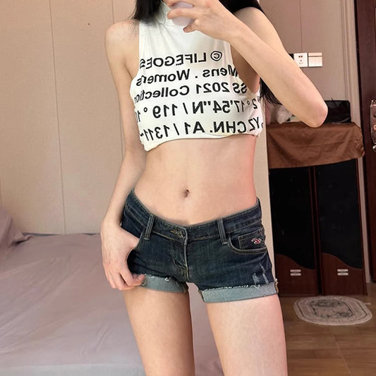 Women's Denim Low Waist Shorts