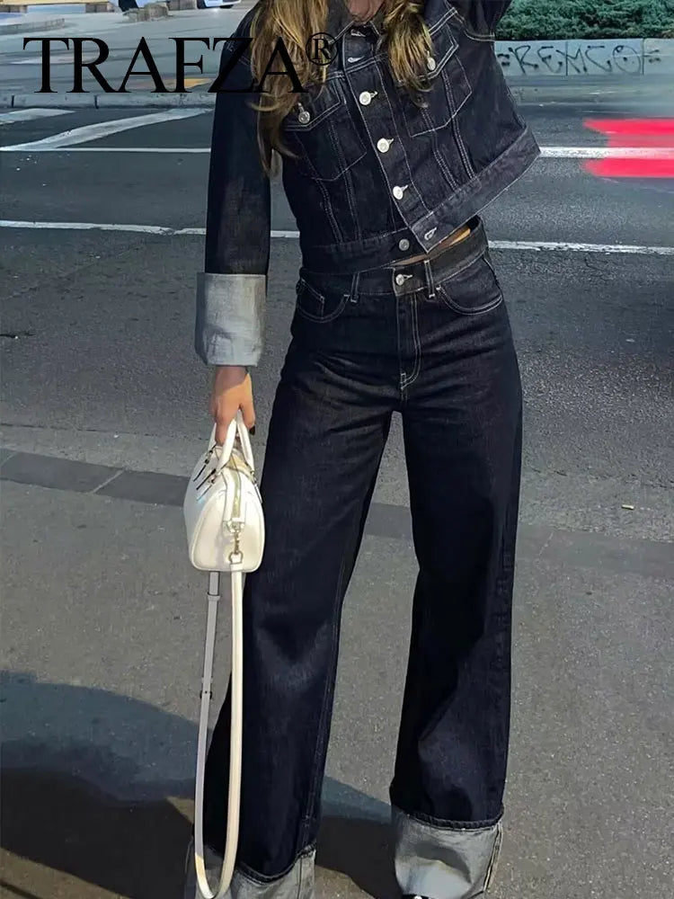 Women's Denim Pant Set