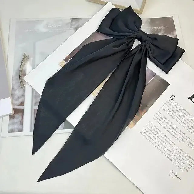 Large Bowknot Satin Hairpin