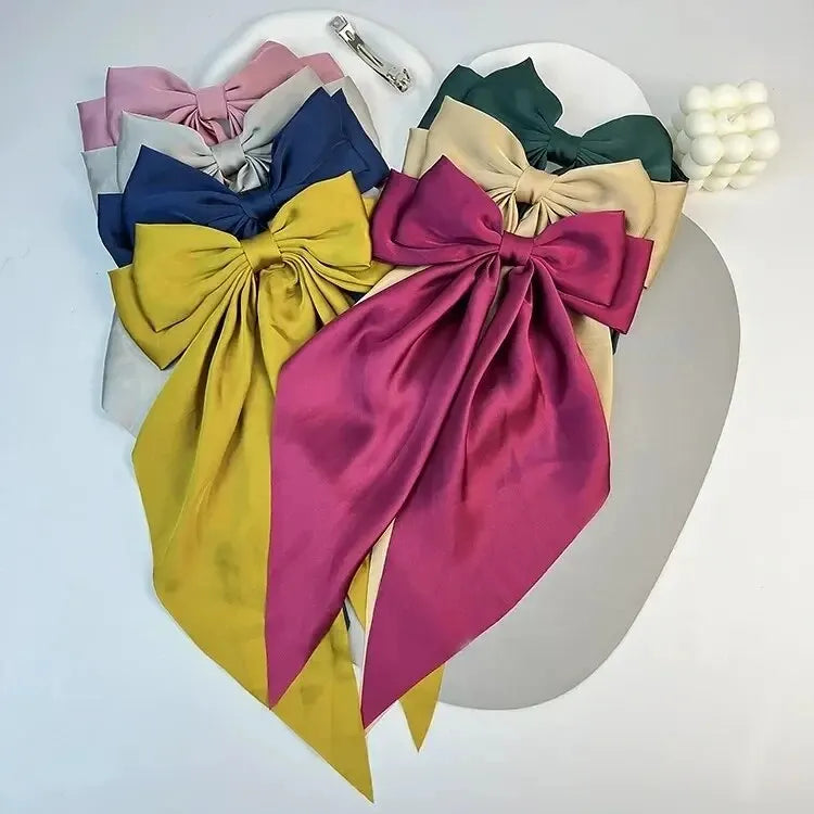Large Bowknot Satin Hairpin