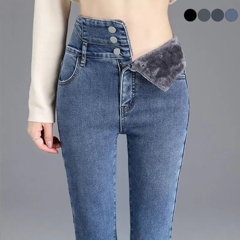 Thermal High Waist Skinny Jeans