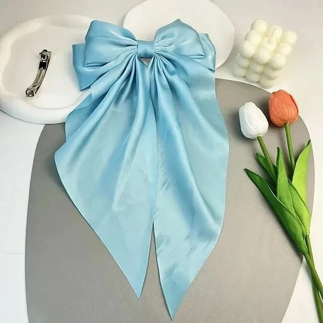 Large Bowknot Satin Hairpin