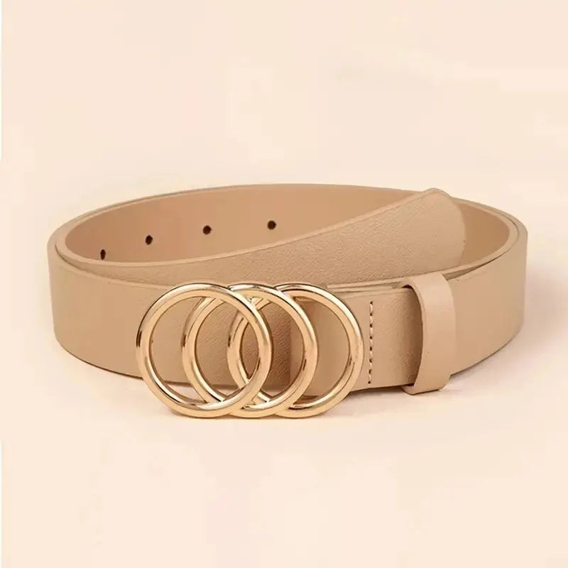 Triple Round Buckle Belt