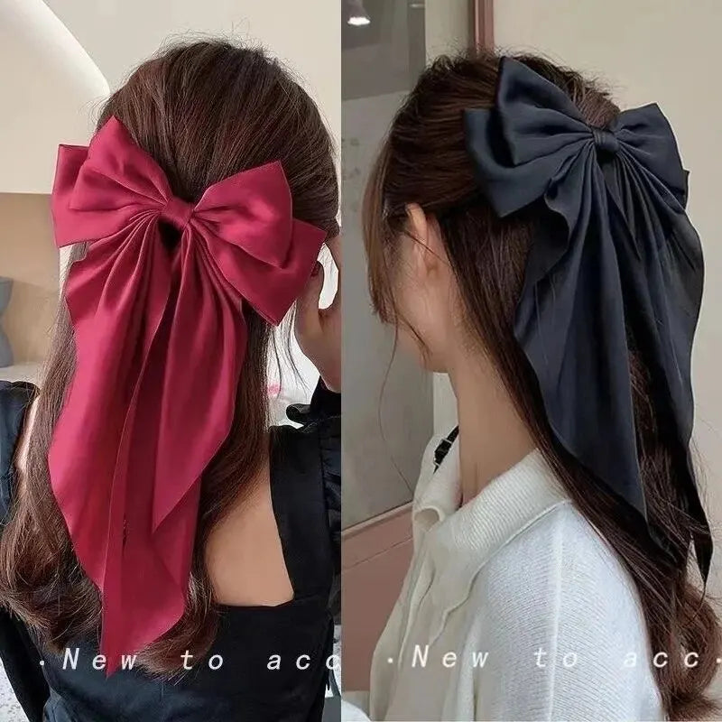 Large Bowknot Satin Hairpin