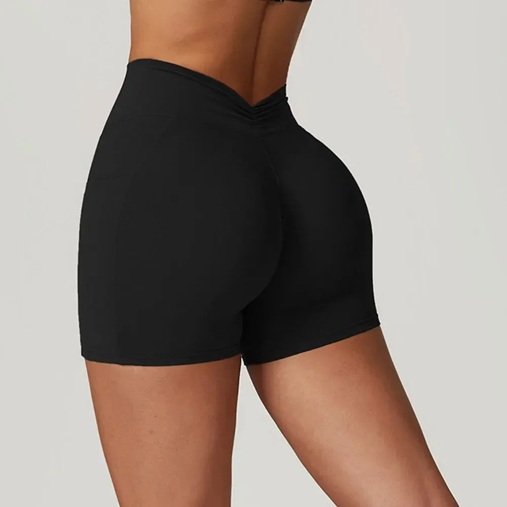 Women Scrunch Butt Yoga Shorts Push Up High Waist Sports Short
