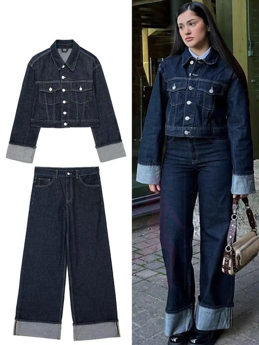 Women's Denim Pant Set