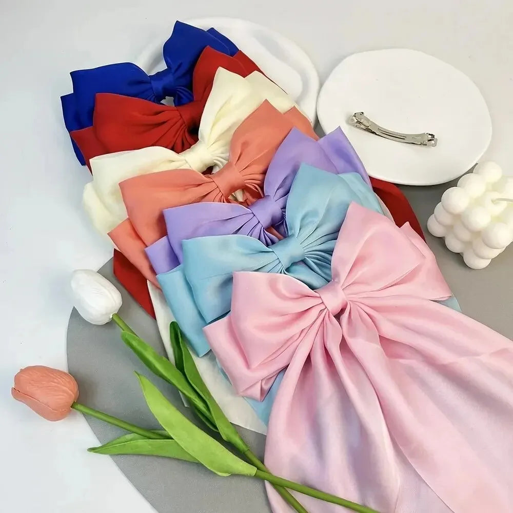 Large Bowknot Satin Hairpin