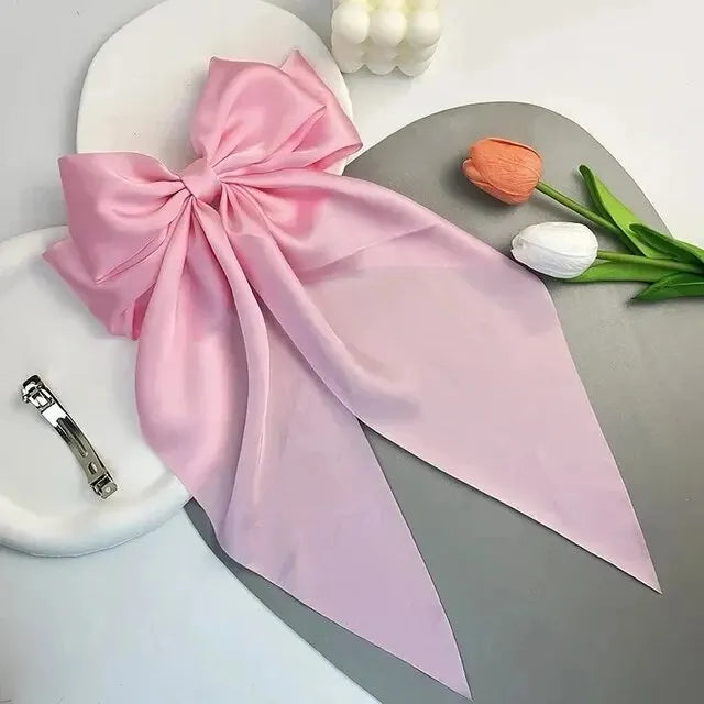 Large Bowknot Satin Hairpin
