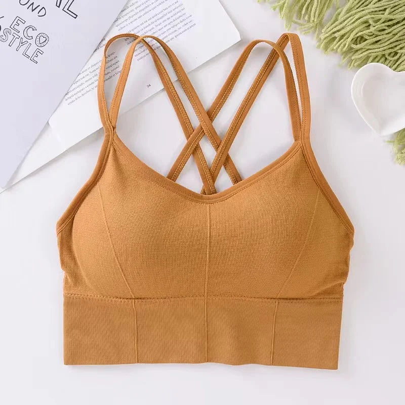 Women's Cross Strap Running Sports Bra