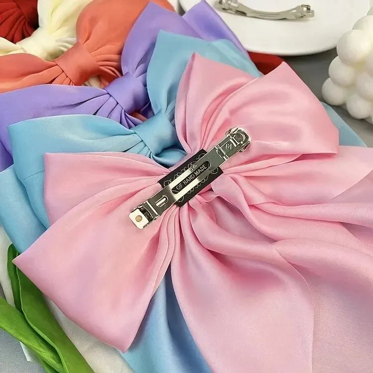 Large Bowknot Satin Hairpin