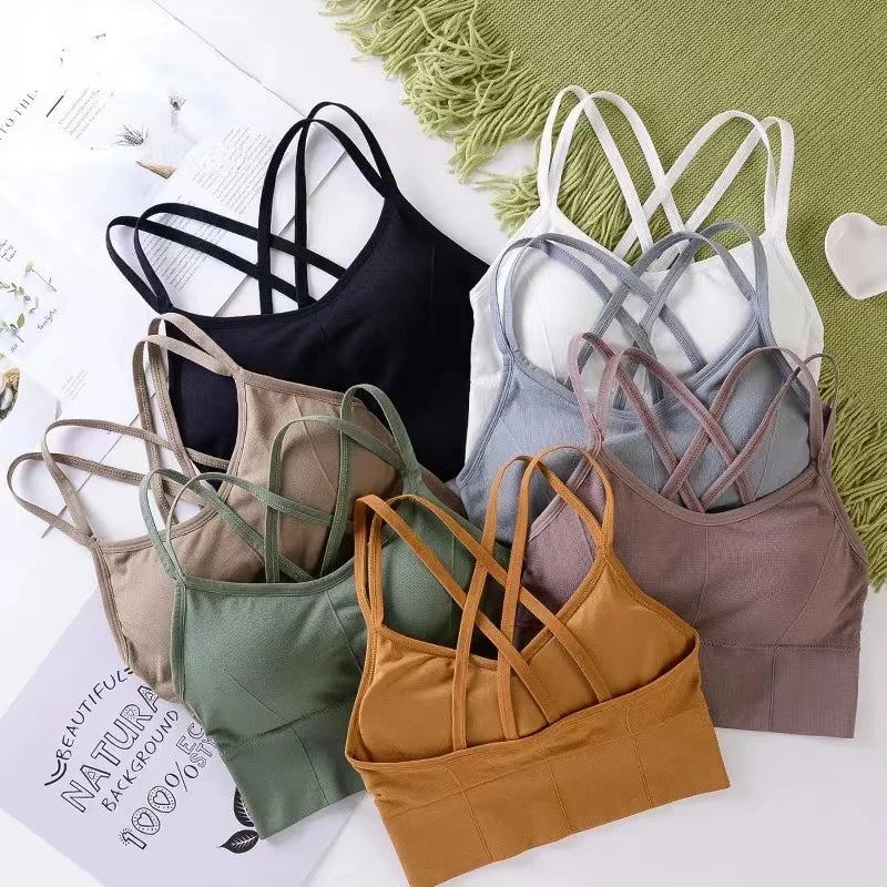 Women's Cross Strap Running Sports Bra