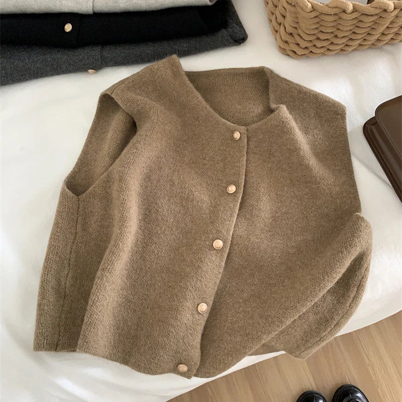 Women's Korean Knitted Sleeveless Sweater