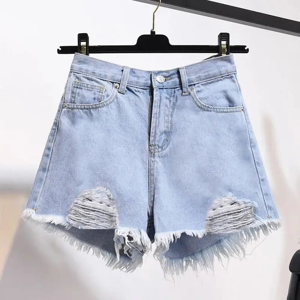 Women's High Waist Denim Shorts