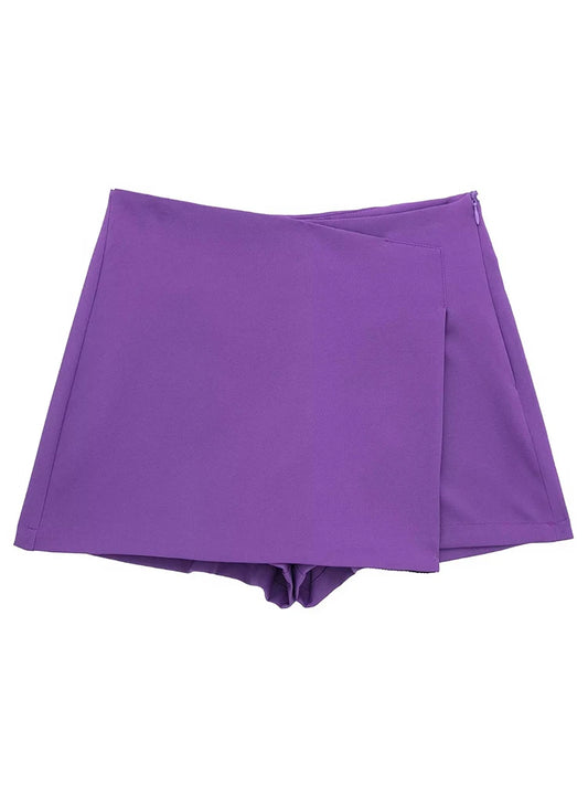 Women's Asymmetrical Solid Skort