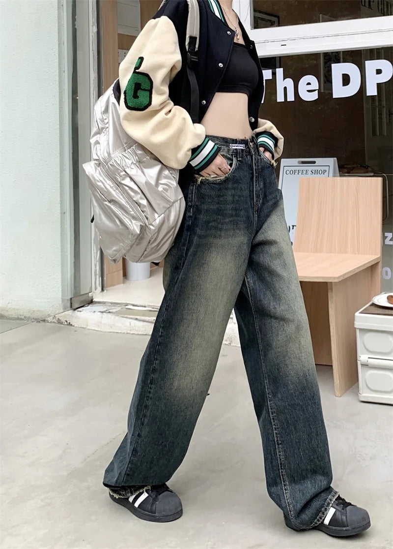 Women's Street Fashion Denim Trousers ﻿